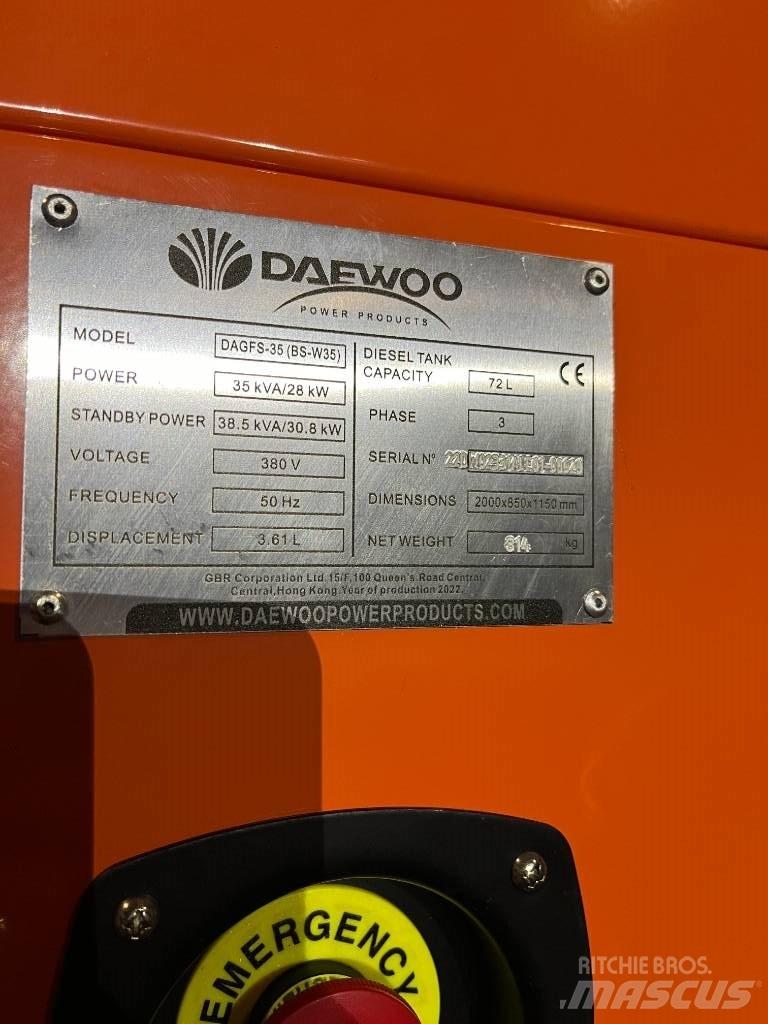 Daewoo Dagfs-35 Agregaty prądotwórcze Diesla