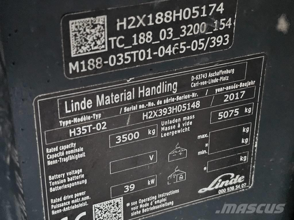 Linde H35T-02 Wózki LPG