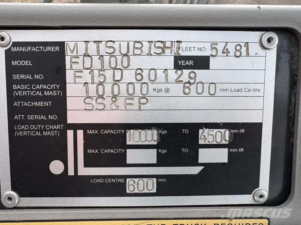 Mitsubishi FD 100 Wózki Diesla