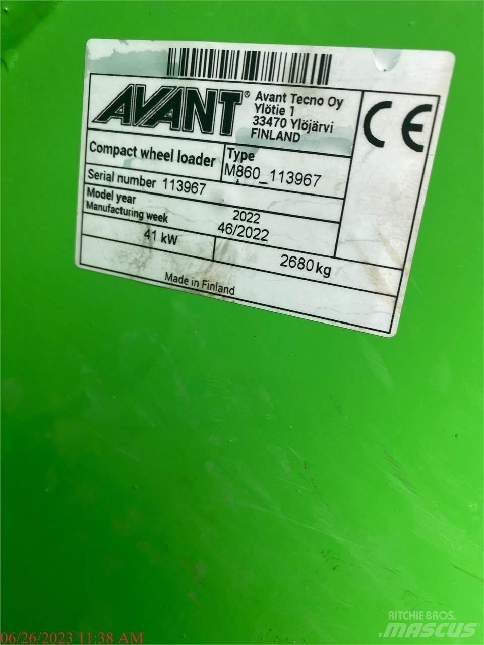 Avant 860I Ładowarki kołowe