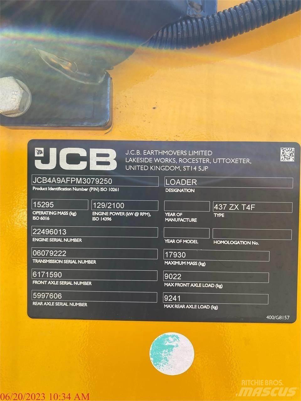 JCB 437ZX Ładowarki kołowe