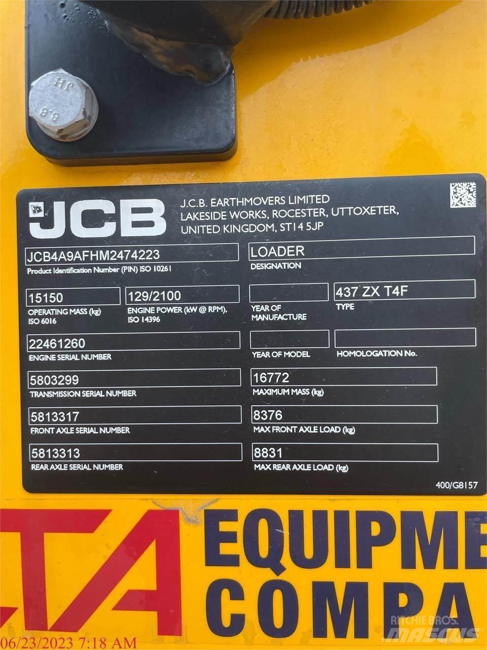 JCB 437ZX Ładowarki kołowe