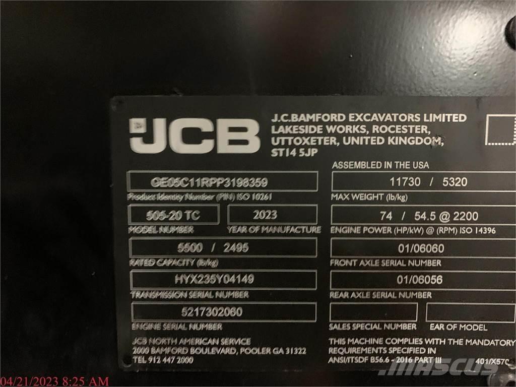 JCB 505-20TC Ładowarki teleskopowe