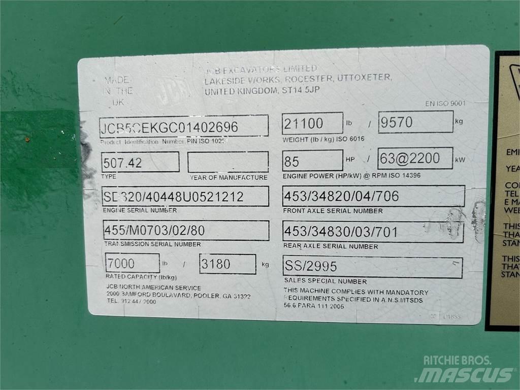 JCB 507-42 Ładowarki teleskopowe
