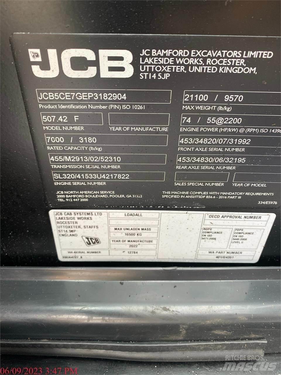 JCB 507-42 Ładowarki teleskopowe