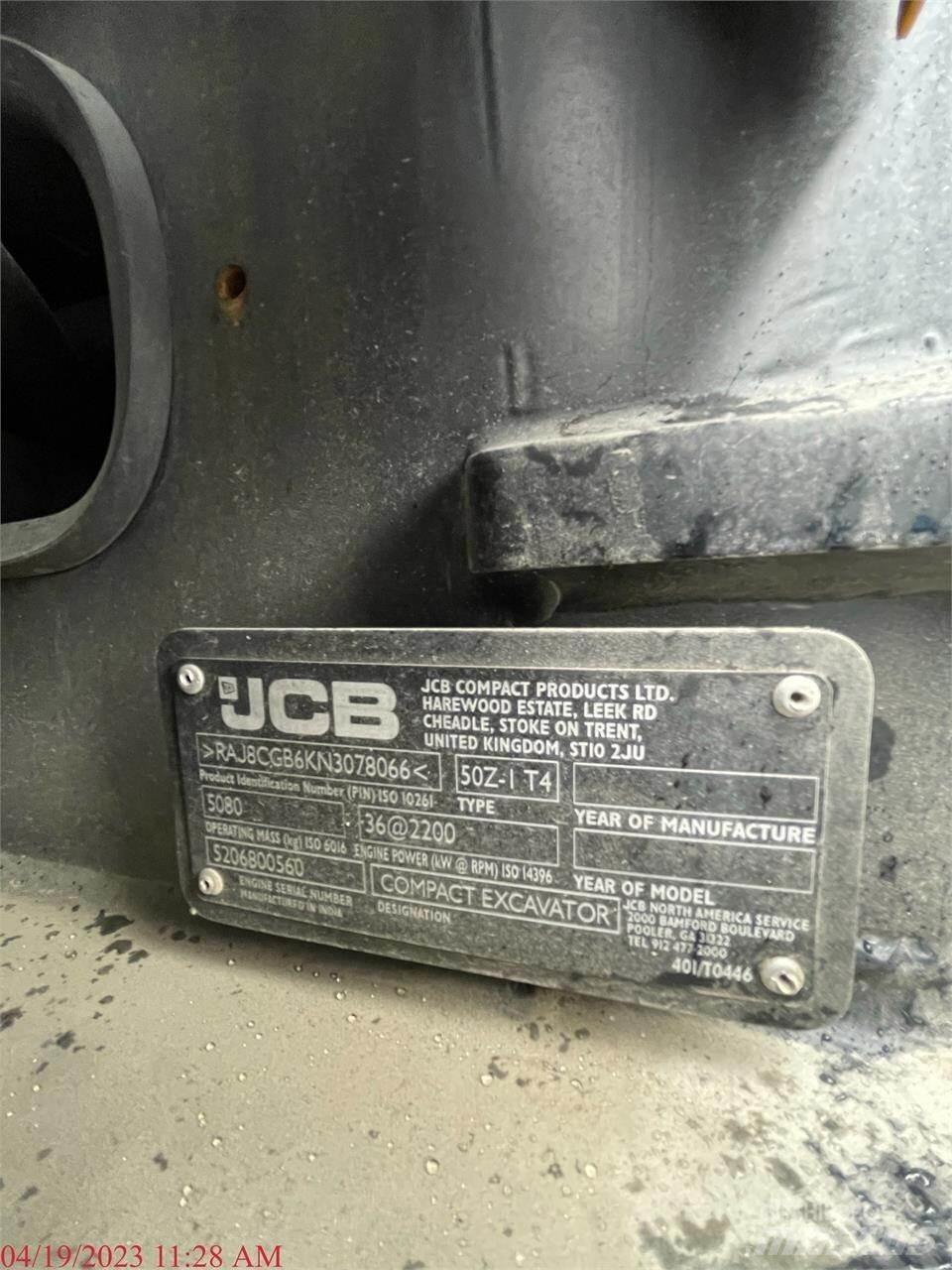 JCB 50Z-1 Minikoparki
