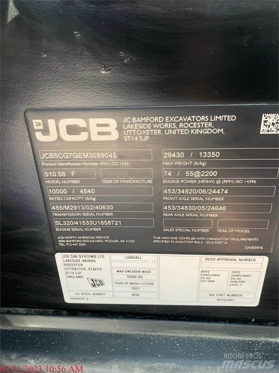 JCB 510-56 Ładowarki teleskopowe