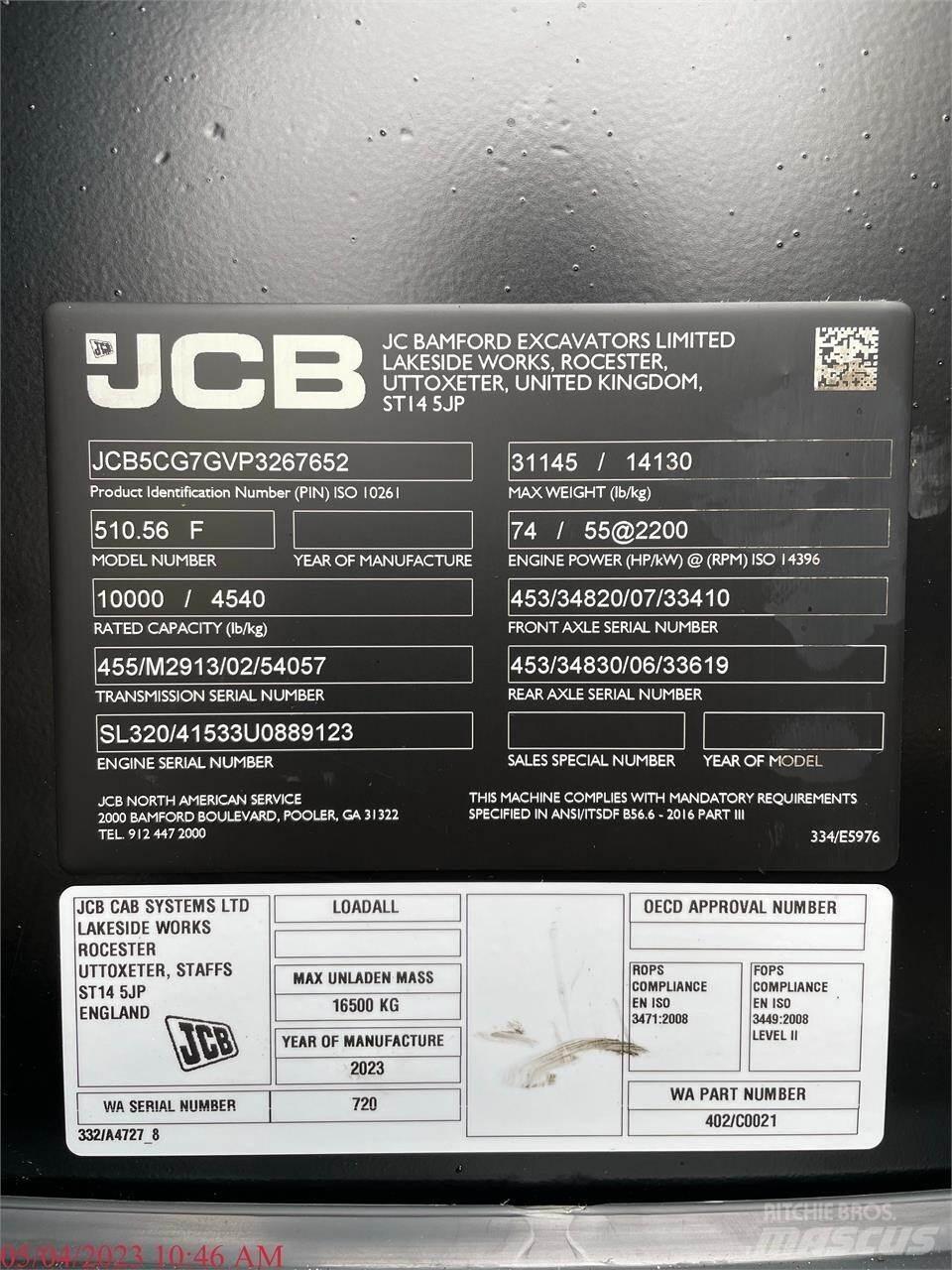 JCB 510-56 Ładowarki teleskopowe