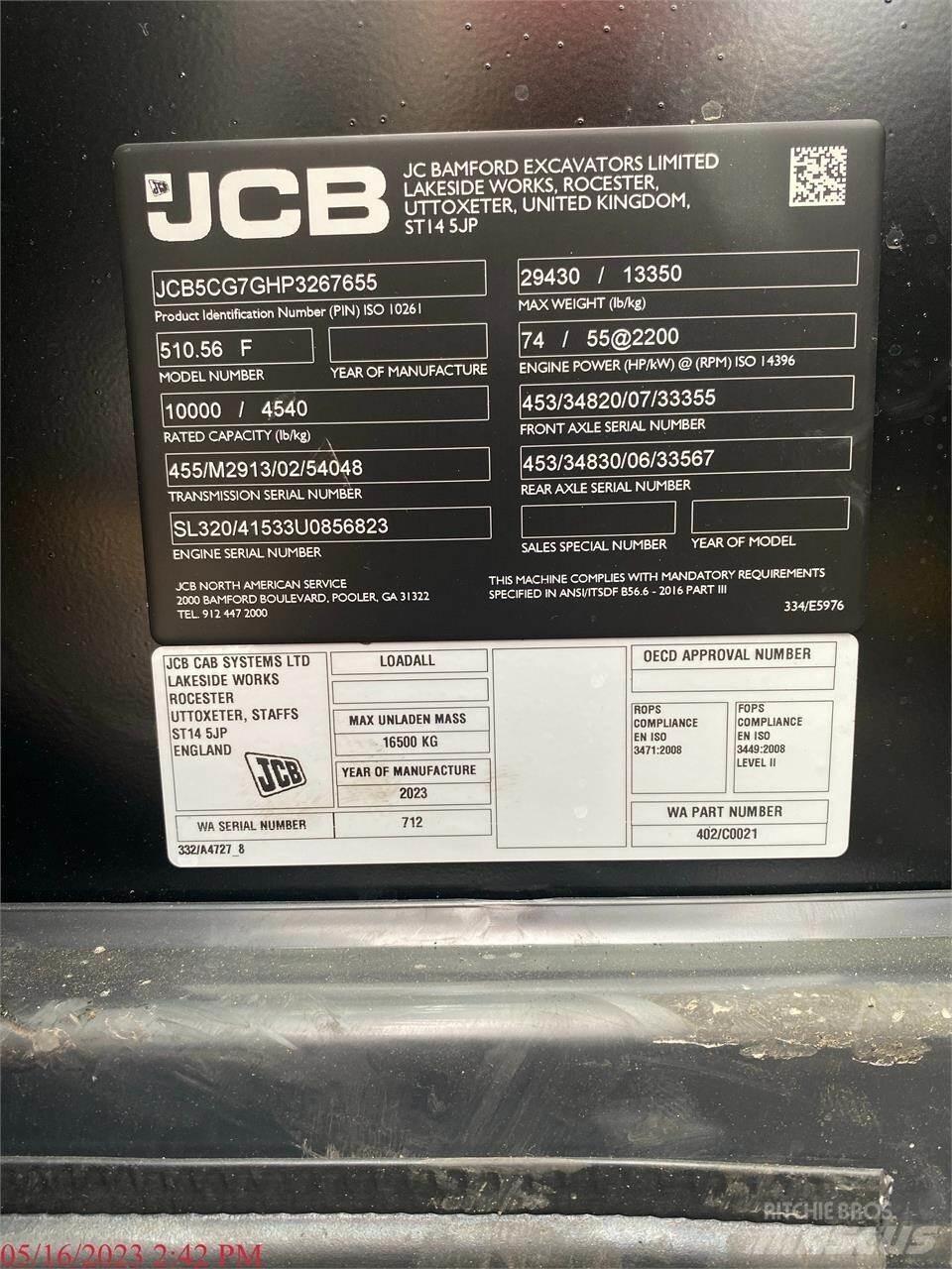 JCB 510-56 Ładowarki teleskopowe