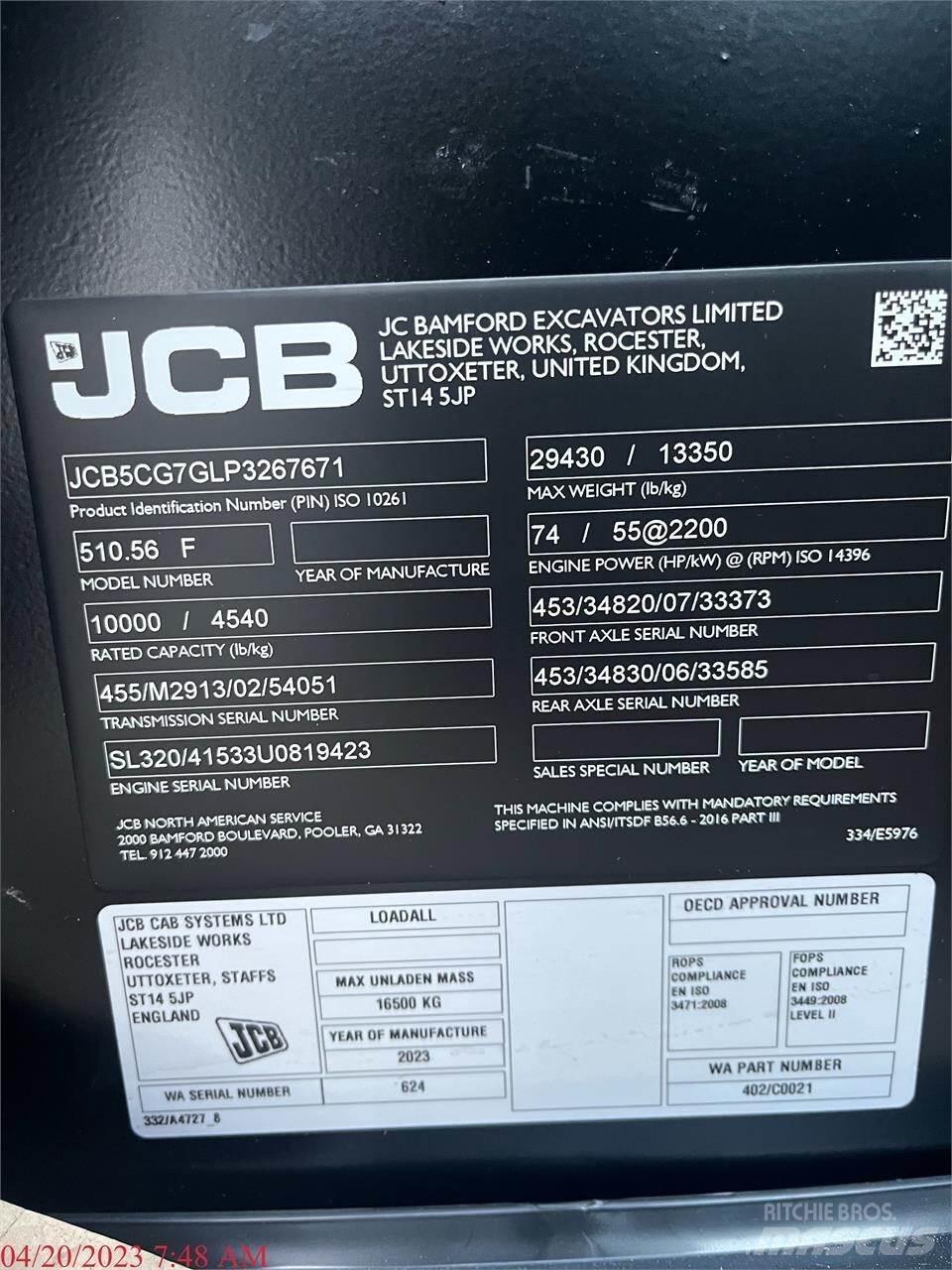 JCB 510-56 Ładowarki teleskopowe