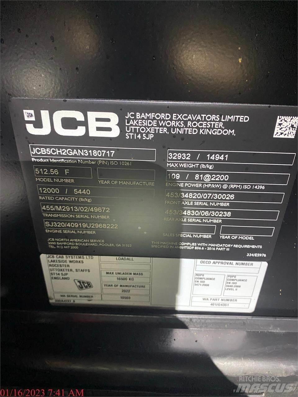 JCB 512-56 Ładowarki teleskopowe