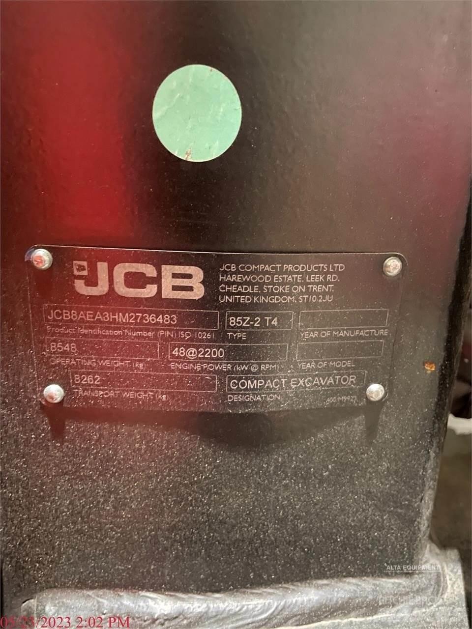 JCB 85Z-2 Koparki gąsienicowe