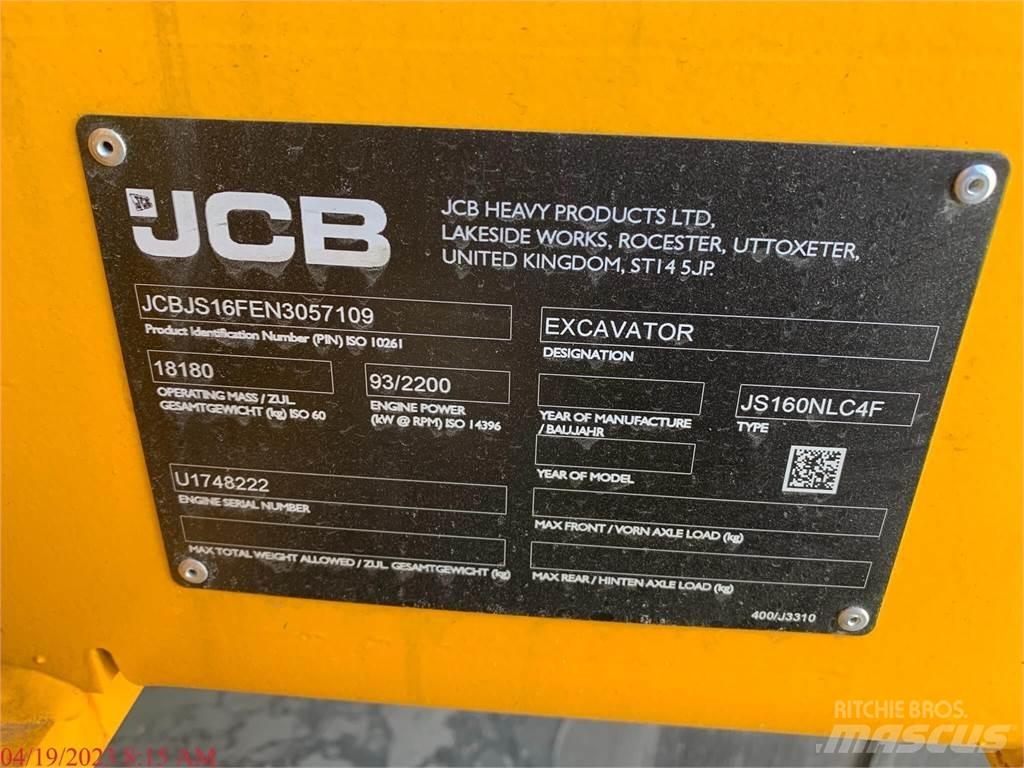JCB JS160 Koparki gąsienicowe