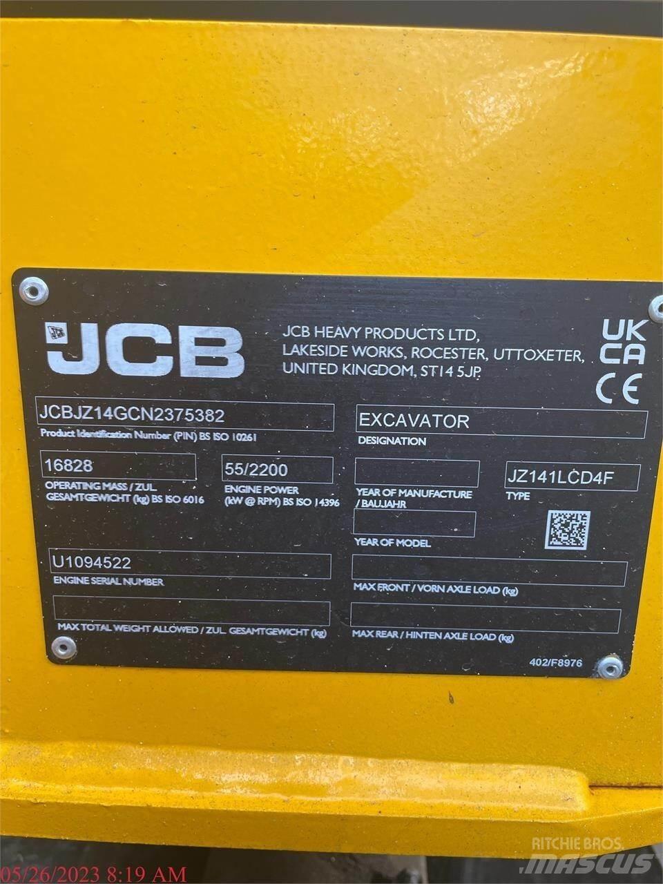 JCB JZ141 LC Koparki gąsienicowe