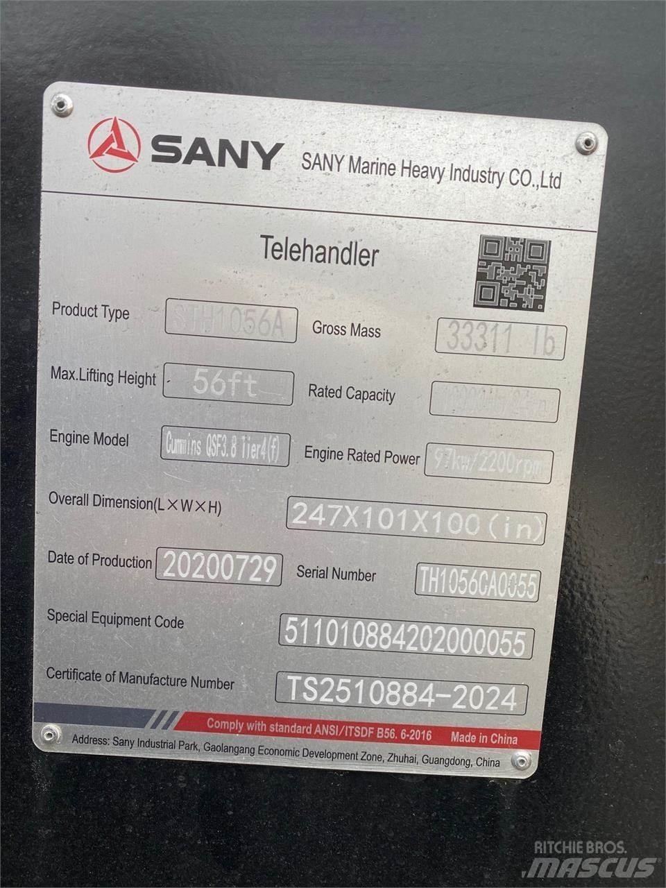 Sany STH1056A Ładowarki teleskopowe