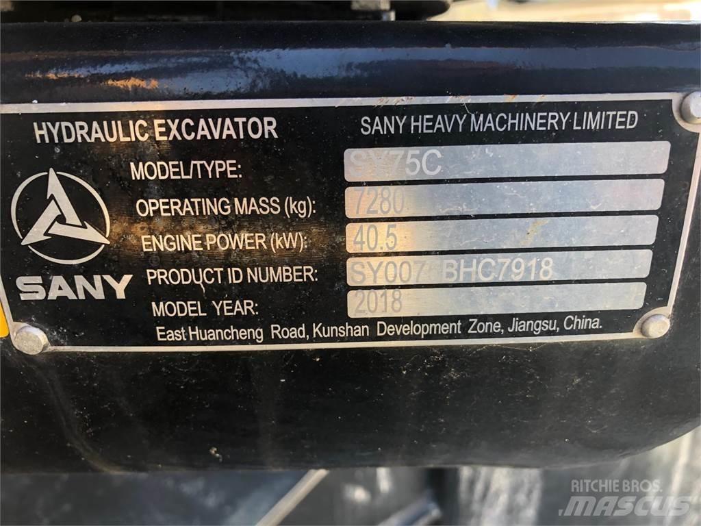 Sany SY75C Koparki gąsienicowe