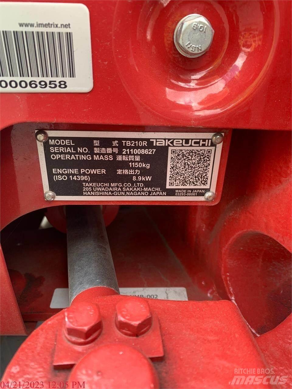 Takeuchi TB210R Minikoparki