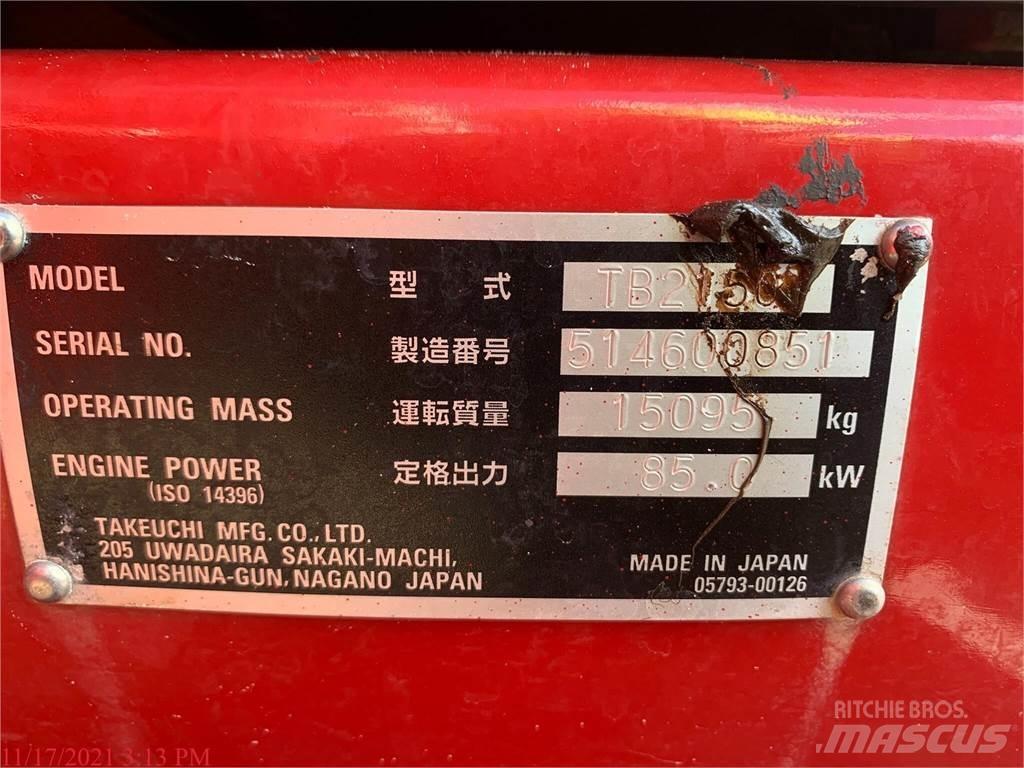 Takeuchi TB2150 Koparki gąsienicowe