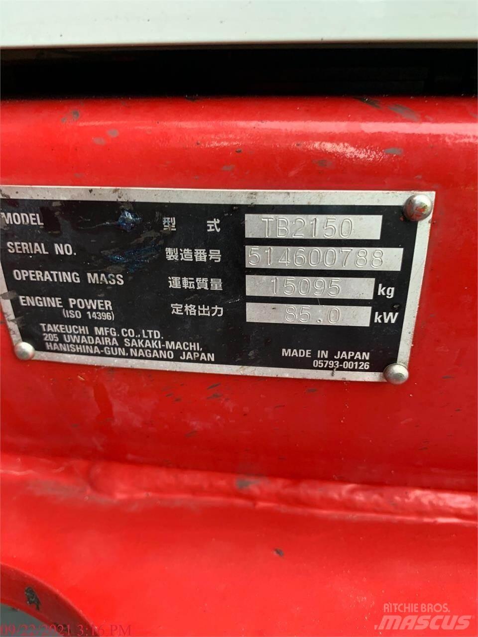 Takeuchi TB2150 Koparki gąsienicowe