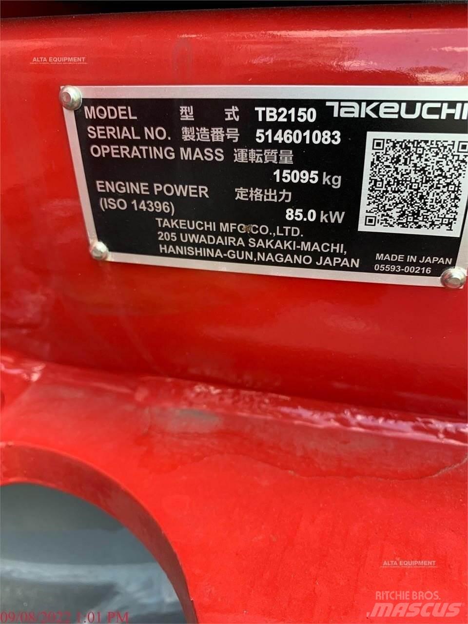 Takeuchi TB2150 Koparki gąsienicowe
