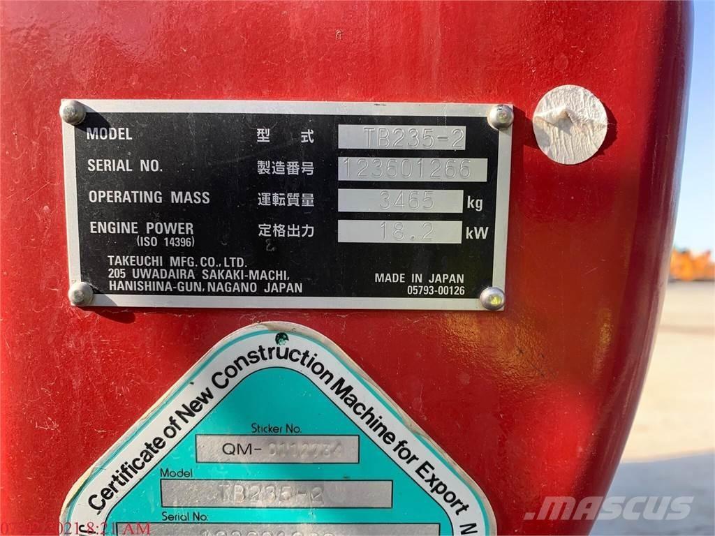Takeuchi TB235-2 Minikoparki