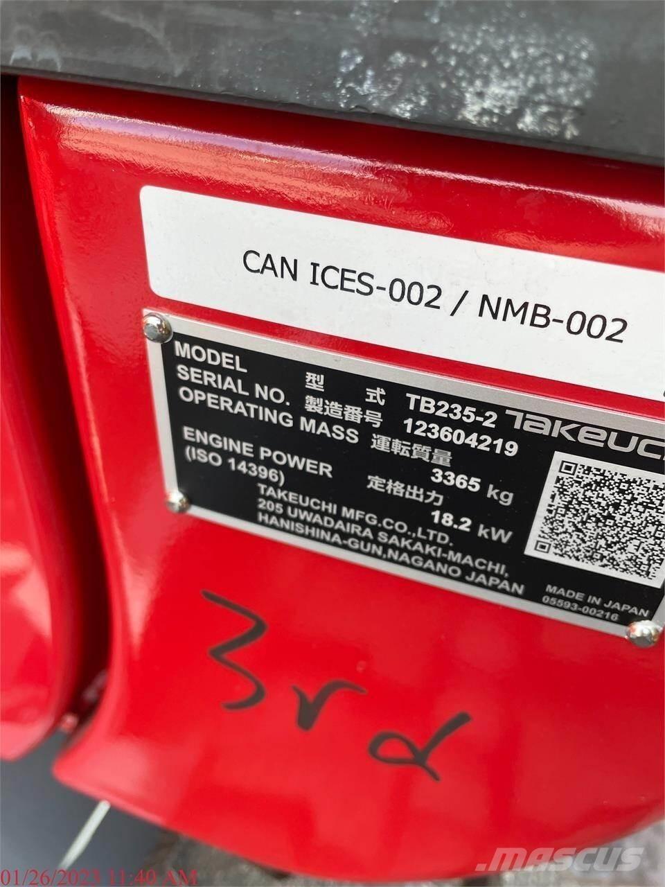 Takeuchi TB235-2 Minikoparki