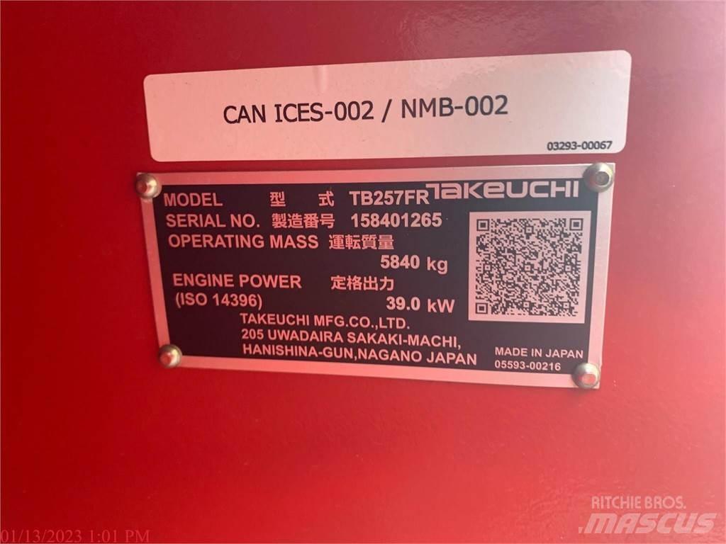 Takeuchi TB257FR Koparki gąsienicowe