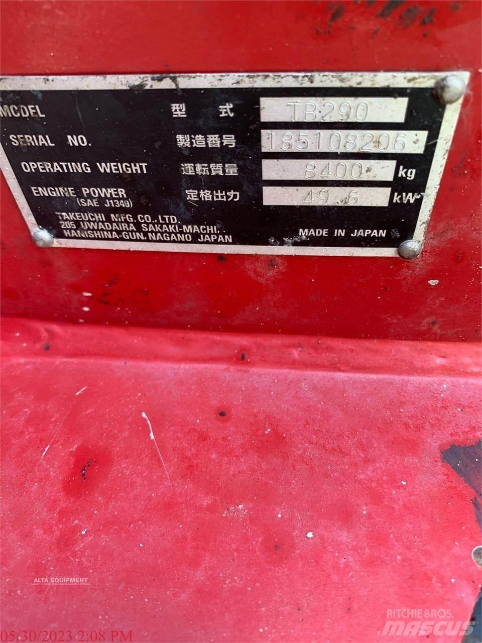 Takeuchi TB290 Koparki gąsienicowe