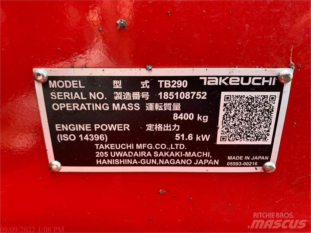 Takeuchi TB290 Koparki gąsienicowe