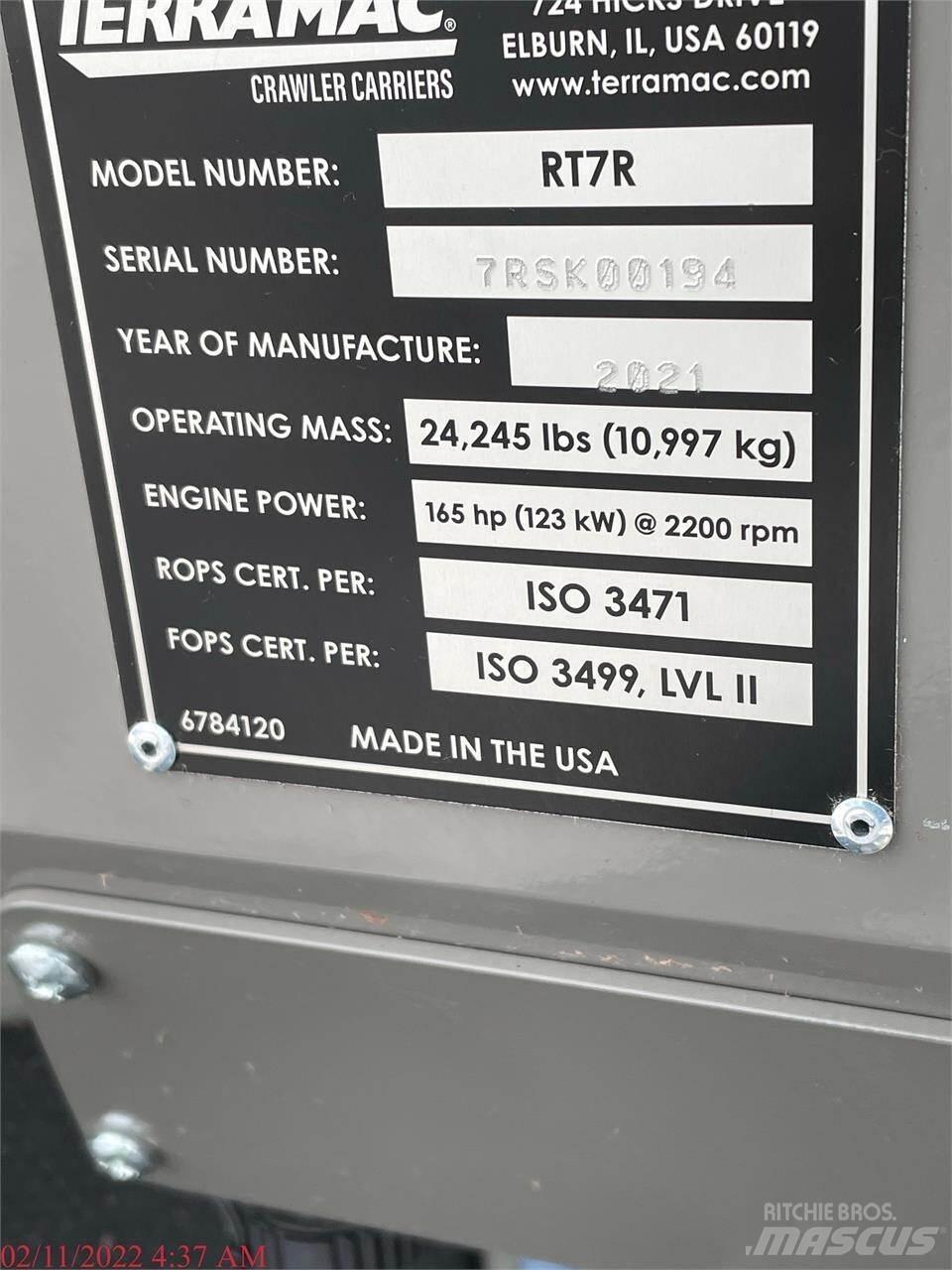 Terramac RT7R Wozidła gąsienicowe