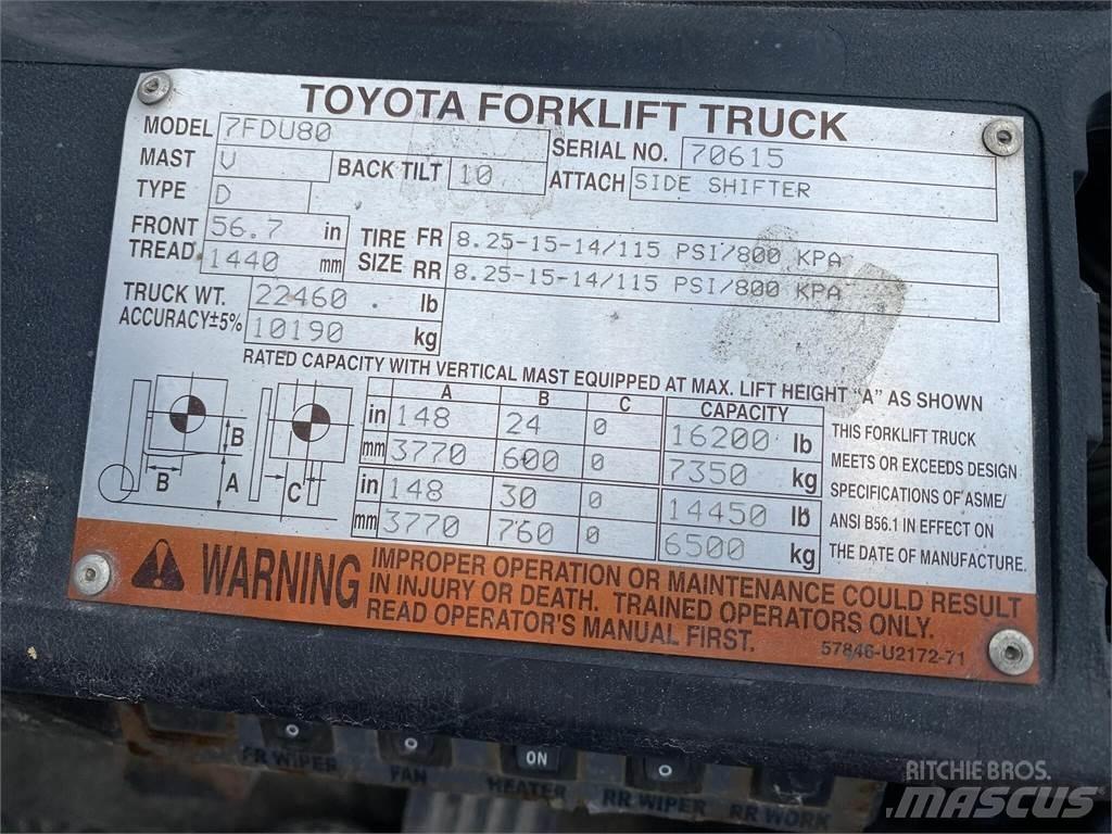 Toyota 7FDU80 Wózki widłowe inne