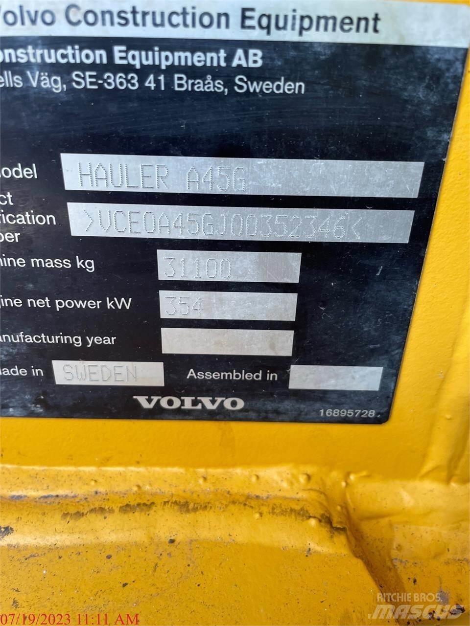 Volvo A45G Wozidła przegubowe