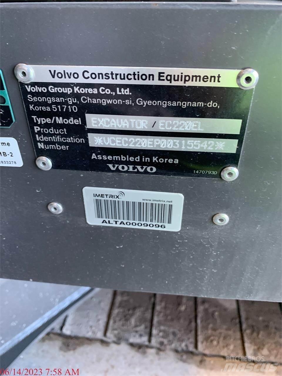 Volvo EC220EL Koparki gąsienicowe