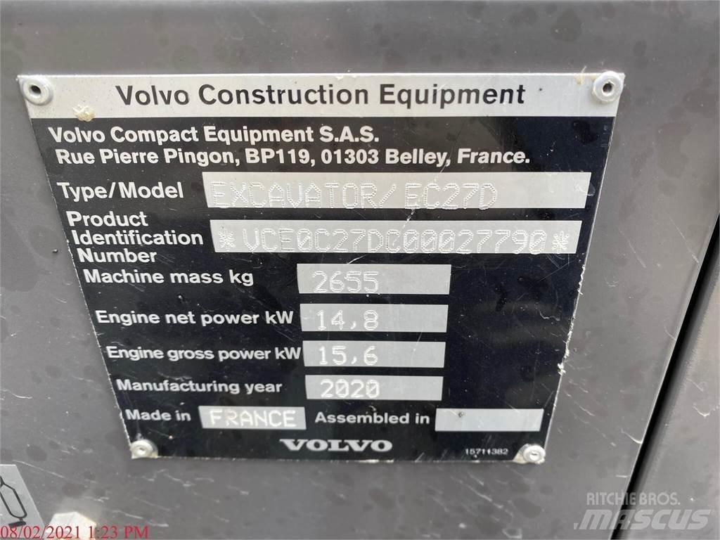 Volvo EC27D Minikoparki