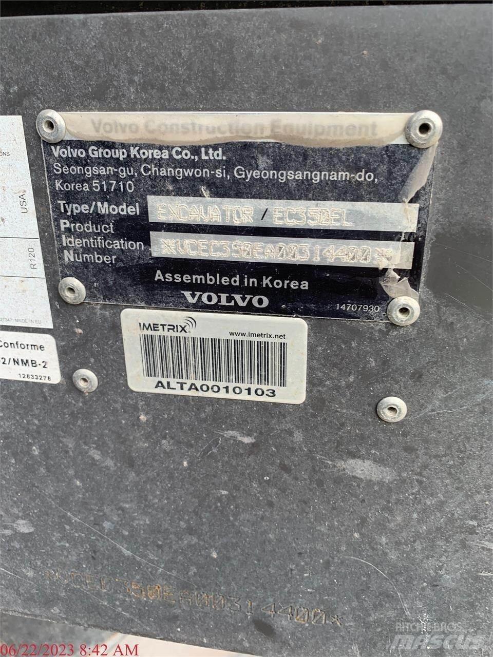 Volvo EC350EL Koparki gąsienicowe