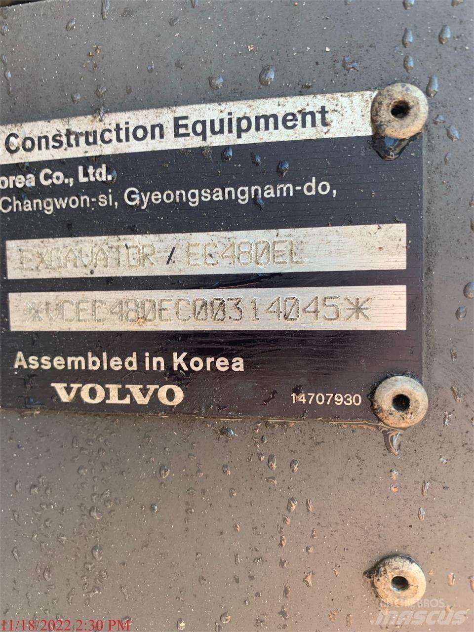 Volvo EC480EL Koparki gąsienicowe