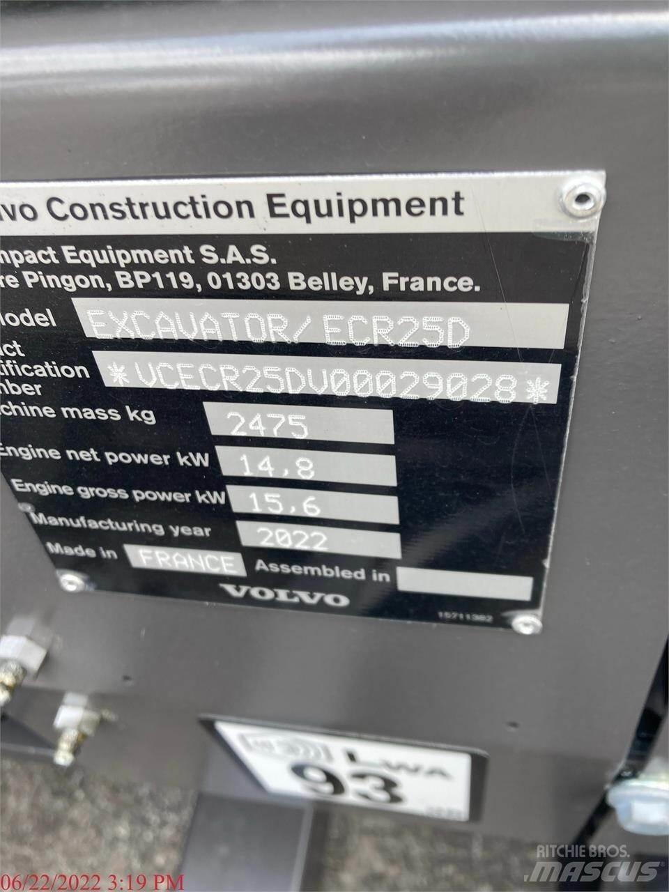 Volvo ECR25D Minikoparki