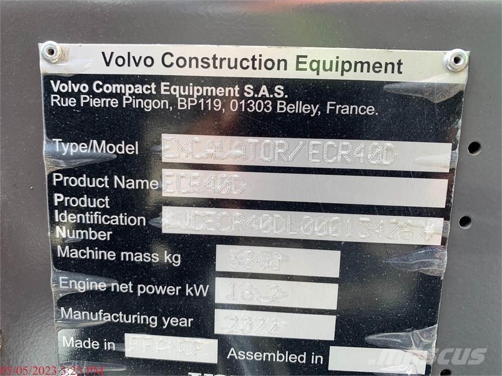 Volvo ECR40D Minikoparki
