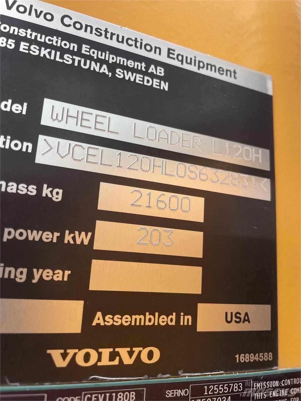 Volvo L120H Ładowarki kołowe