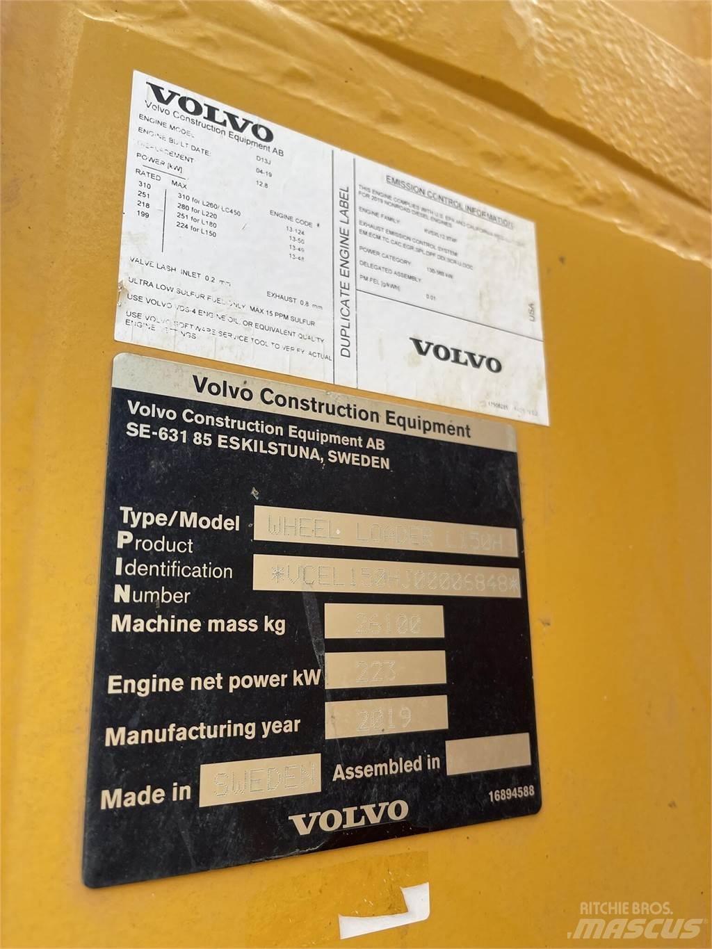 Volvo L150H Ładowarki kołowe