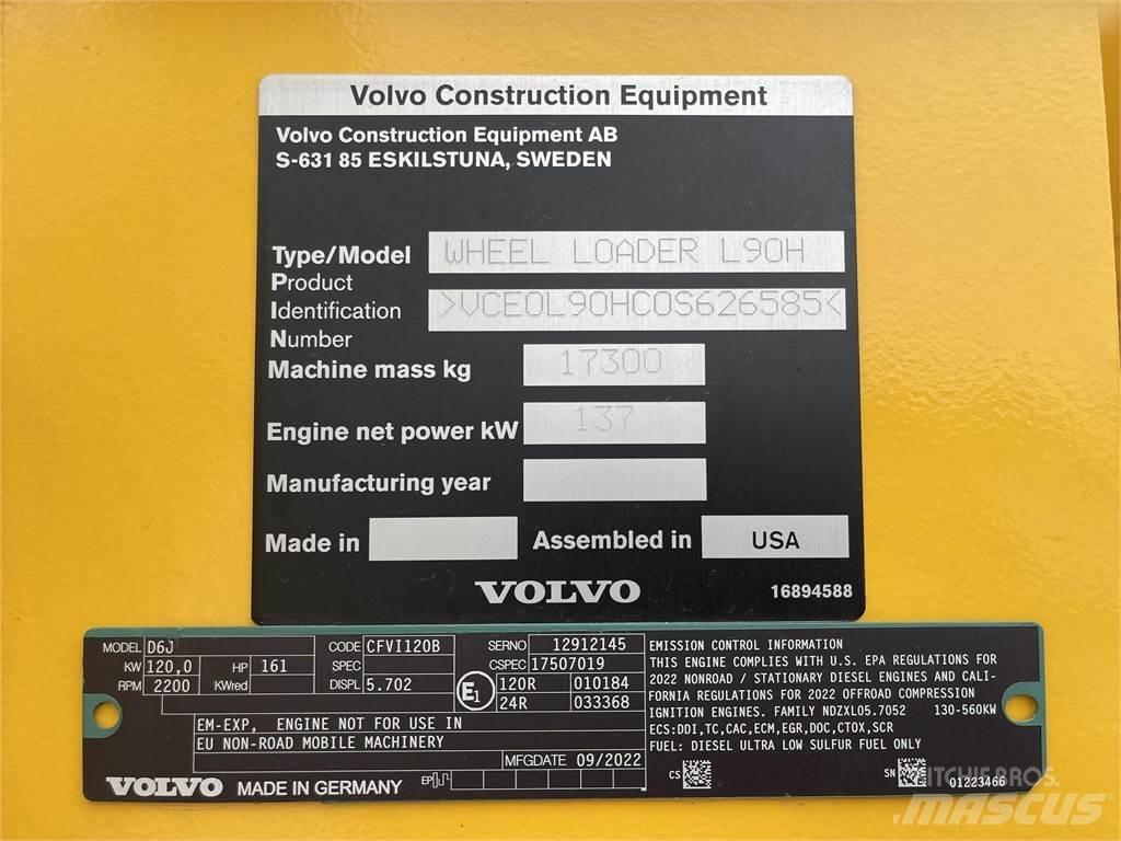 Volvo L90H Ładowarki kołowe