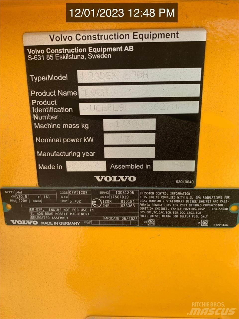 Volvo L90H Ładowarki kołowe