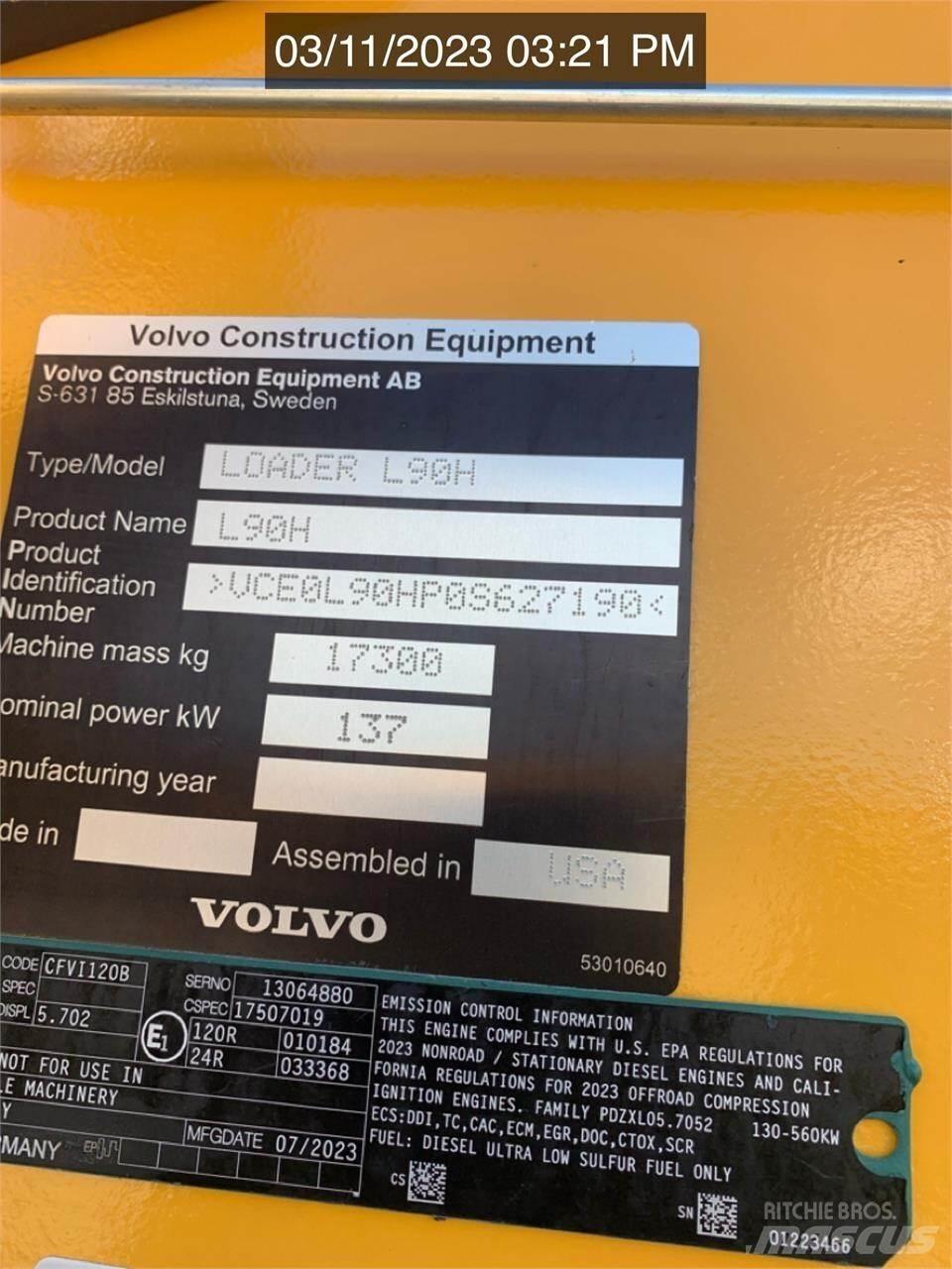 Volvo L90H Ładowarki kołowe