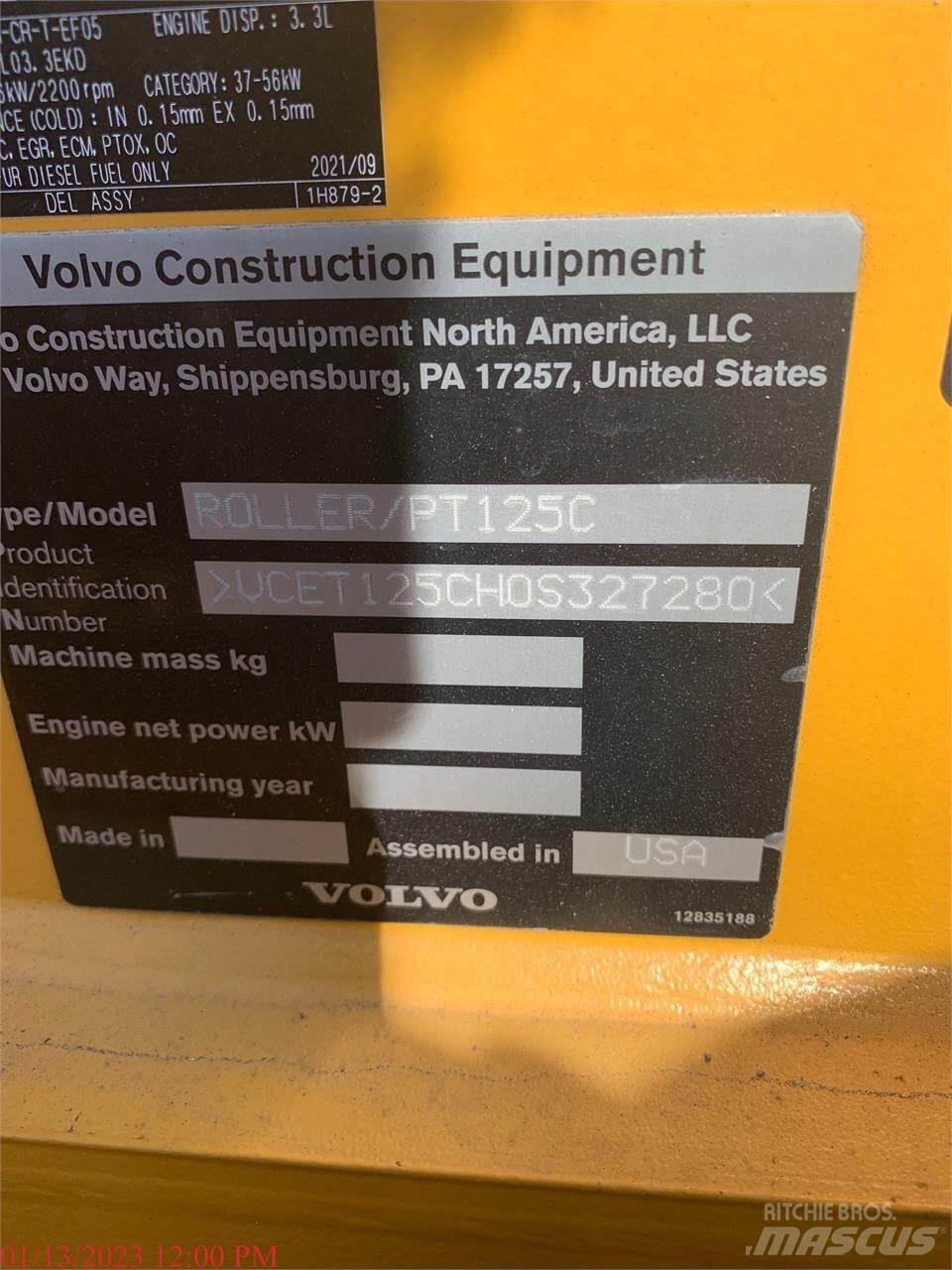 Volvo PT125C Walce ogumione