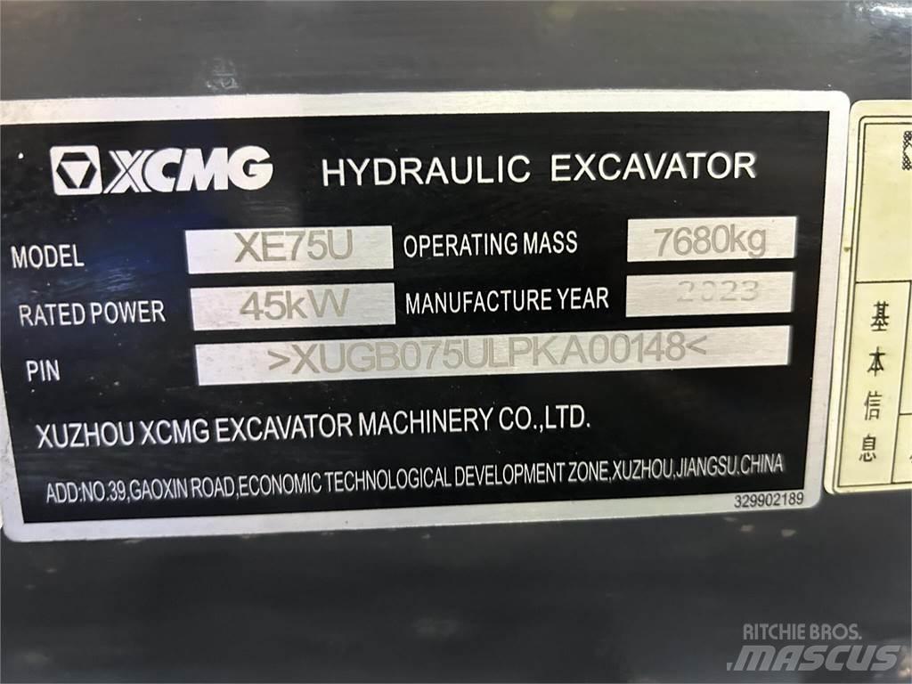 XCMG XE75U Koparki gąsienicowe