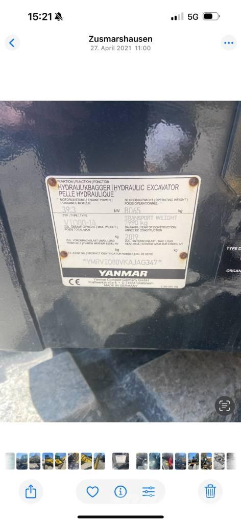 Yanmar VIO80-1A Minikoparki