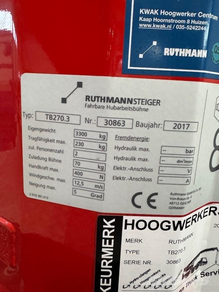 Ruthmann TB 270 Podnośniki koszowe