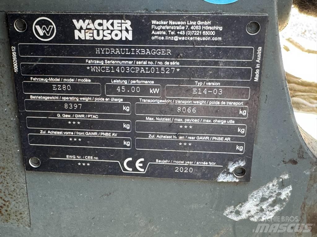 Wacker Neuson EZ80 Koparki gąsienicowe