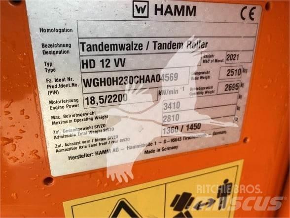 Hamm HD12VV Walce jednobębnowe