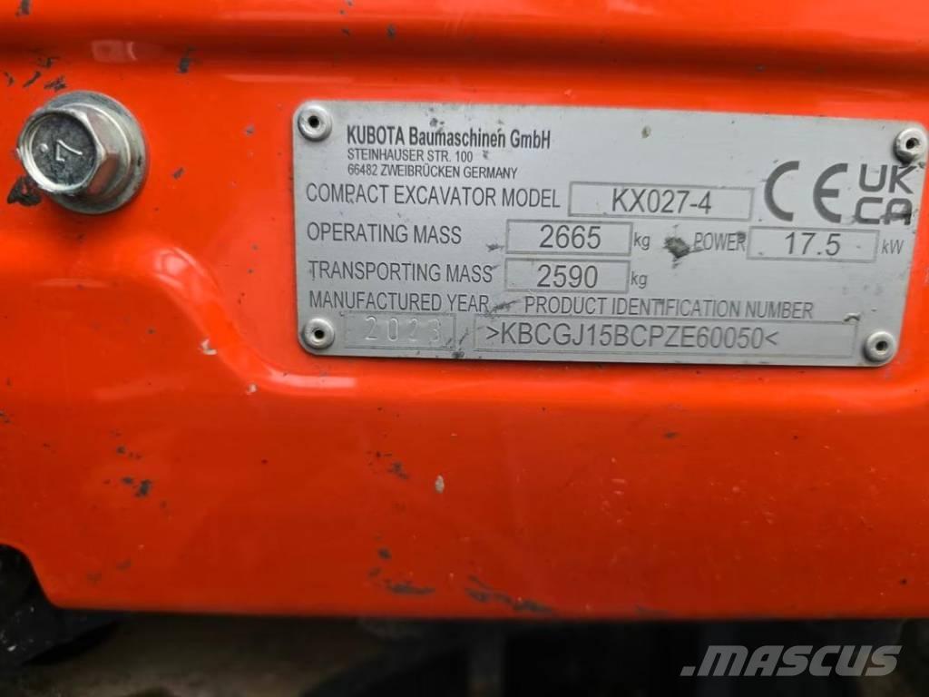 Kubota KX 027-4 Koparki gąsienicowe